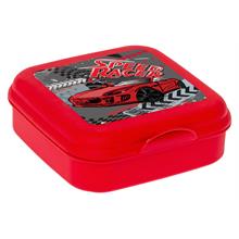 Herevin Araba Desenli Sandviç/Beslenme Kutusu - Kırmızı