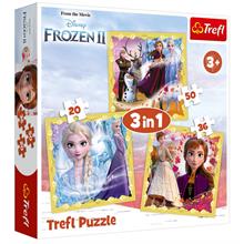 Trefl Frozen II 3 lü 20+36+50 Parça Yapboz - Anne ve Elsa nın Gücü