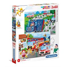 Clementoni Kurtarma Kahramanları 2x60 Parça Erkek Çocuk Puzzle