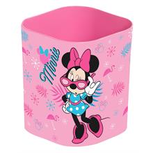 Gözlüklü Minnie Mouse Pembe Masaüstü Kalemlik - Kız Çocuk