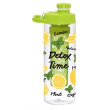 Vidalı Kapak, Limon Desenli, İnfuserli 750 ml Detoks Matara/Suluk