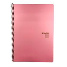 Pastel Pembe Spiralli 80 Yaprak Kareli A4 Defter - Plastik Kapak - Keskin Color