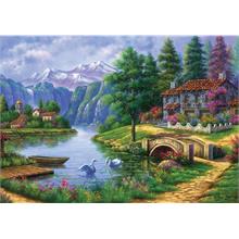 Art 1500 Parça Göl Köy Puzzle