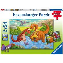 Ravensburger 2x24 Parça Dinazor Yavruları Yapbooz - 4 Yaş üzeri