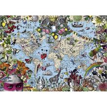 Heye 2000 Parça İlginç Dünya Haritası Puzzle - Pabuku