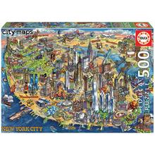 Educa 500 Parça New York Şehir Haritası Puzzle
