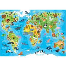 Educa 150 Parça Hayvan Popülasyonu Haritası Çocuk Puzzle