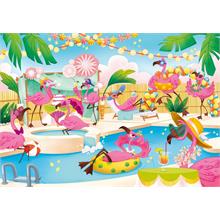 Clementoni 104 Parça Flamingo Partisi Pırlanta Puzzle - Kız Çocuk