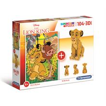 Clementoni 104 Parça The Lion King Puzzle + 3D Aslan Kral Maket