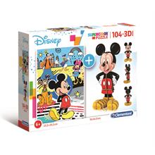 Clementoni 104 Parça Mickey Mouse Puzzle + 3D Mickey Maket