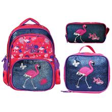 Joy s Cool Flamingo Kız Çocuk İlkokul Okul Çanta Seti