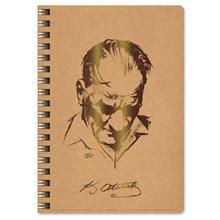 Keskin Atatürk Silüeti 100 Yaprak Kareli Spiralli Defter - 16,5 x 22,5 cm