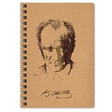 Keskin Atatürk 100 Yaprak Kareli Spiralli Defter - 16,5 x 22,5 cm