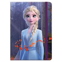 Frozen II Elsa 100 Yaprak Çizgili Lastikli Hatıra ve Not Defteri