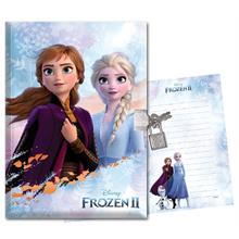 Frozen II Elsa ve Anna 104 Yaprak Kilitli Hatıra Defteri - 14x20 cm