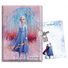 Frozen II Elsa 104 Yaprak Kilitli Hatıra Defteri - 14x20 cm