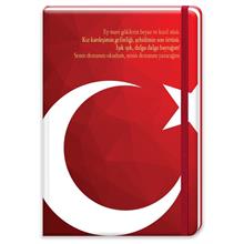 Keskin Color Türk Bayrağı 96 Yaprak Çizgisiz Not Defteri - 17x24 cm