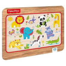 CA Games 10 Parça Fisher Price Hayvanlar Frame Puzzle