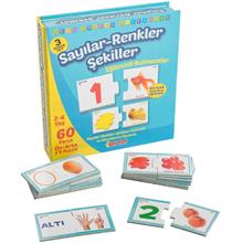 Eğlenceli Sayılar Renkler Şekiller Çocuk Puzzle (Dıy Toy)