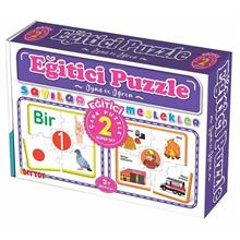 Sayılar ve Meslekler Eğitici 60 Parça Çark Puzzle - DıyToy