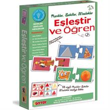 Meslekler Renkler ve Şekiller 40 Parça Eşleştir Öğren Puzzle