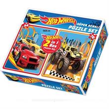 DıyToy Hot Wheels Erkek Çocuk 54+70 Parça Puzzle Seti