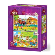 Art Puzzle Çiftlik Hayatı ve Çiftlik Hayvanları 35+60 Parça Puzzle