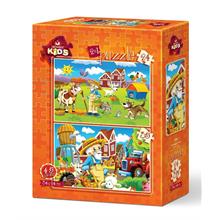 Art Puzzle Mutlu Çiftçi 2 li 24+35 Parça Yapboz