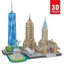 CubicFun 123 Parça ABD City Line New York City 3 Boyutlu Puzzle/Maket