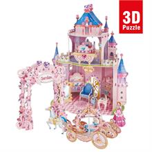 CubicFun 92 Parça Kız Çocuk Prenses Gizli Bahçe Şatosu 3D Puzzle