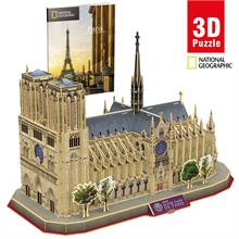 CubicFun 128 Parça Fransa Notre Dame De Paris 3D Maket/Puzzle - National Geographic
