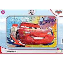 Ks Games Cars 24 Parça Frame Puzzle - Kırmızı - CR704