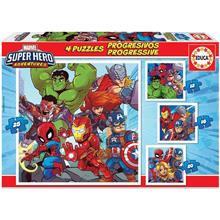 Educa Marvel Super Hero Adventures 12+16+20+24 Parça Çocuk Puzzle