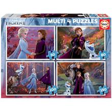 Educa 50+80+100+150 Parça Frozen 2 Puzzle Seti - 5-8 Yaş