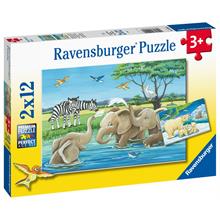 Ravensburger 2x12 Parça Hayvan Yavruları Puzzle
