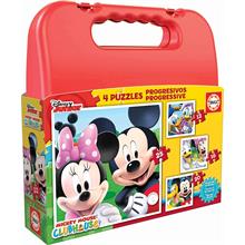Educa 12+16+20+25 Parça Mickey Mouse Puzzle - Taşıma Çantalı