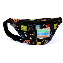Coral High Kids Bel Çantası Ninja Desenli - Siyah - Erkek Çocuk 22581