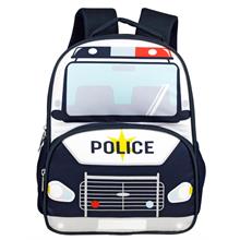 Cennec Polis Araba Baskılı Erkek Çocuk Okul ve Günlük Sırt Çantası