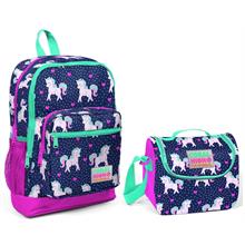 Coral High Kız Çocuk Unicorn Desenli İlkokul Çanta Seti - USB ve AUX Çıkışlı
