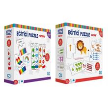 CA Games Sayılar ve Renkler Eğitici Çocuk Puzzle Seti