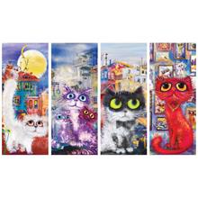 BlueFocus 4 Adet 78 Parça Sevimli Kediler Mini Puzzle Seti