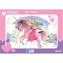 Blue Focus Sevimli Prenses 30 Parça Frame Puzzle - Kız Çocuk