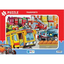 Blue Focus Taşıtlar 30 Parça Frame Puzzle - Erkek Çocuk