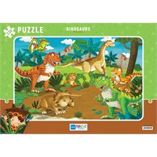 Blue Focus 130 Parça Çerçeveli Dinazorlar  XL Puzzle