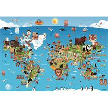Anatolian 260 Parça Karikatür Dünya Haritası Puzzle