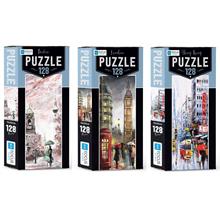 BlueFocus 128 Parça Şehirler Puzzle Seti (Londra-Hong Kong-Berlin)