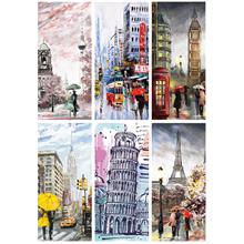 BlueFocus World City 128 Parça Puzzle Seti (6 Adet)