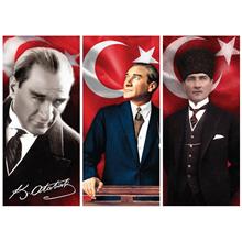 BlueFocus 3 adet 230 Parçalık Panorama Atatürk Puzzle Seti