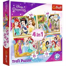 Trefl Prensesler 4 lü 35+48+54+70 Parça Puzzle