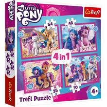 Trefl Sevimli Ponyler 4 lü 35+48+54+70 Parça Puzzle